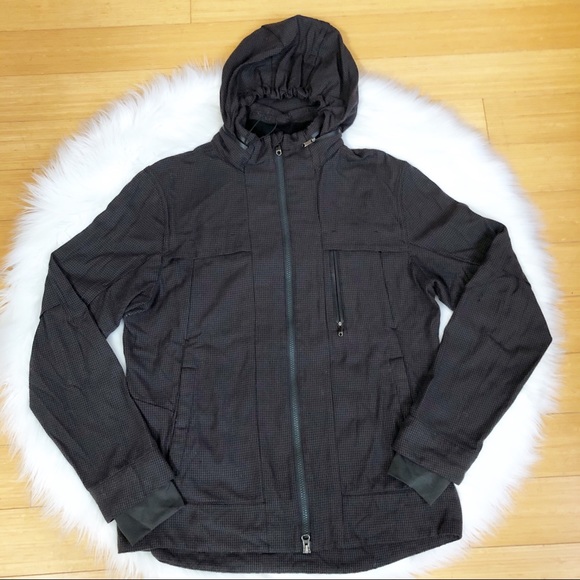 Lululemon Relay Jacket Houndstooth Swift Blck Sz L - Picture 2 of 8